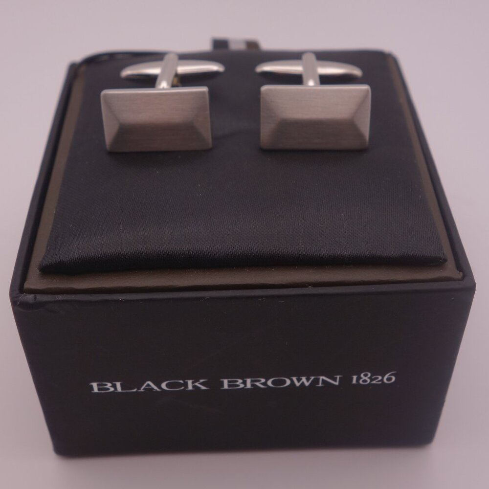Black Brown 1826 Rectangle Cuff Links 9710141 853 BAY/BAIE 83249680